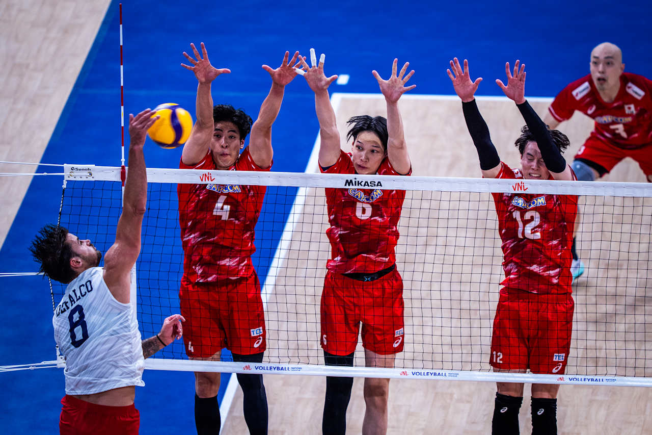 バレーボール・ネーションズリーグ（VNL）男子日本代表、米国戦（C）Volleyball World