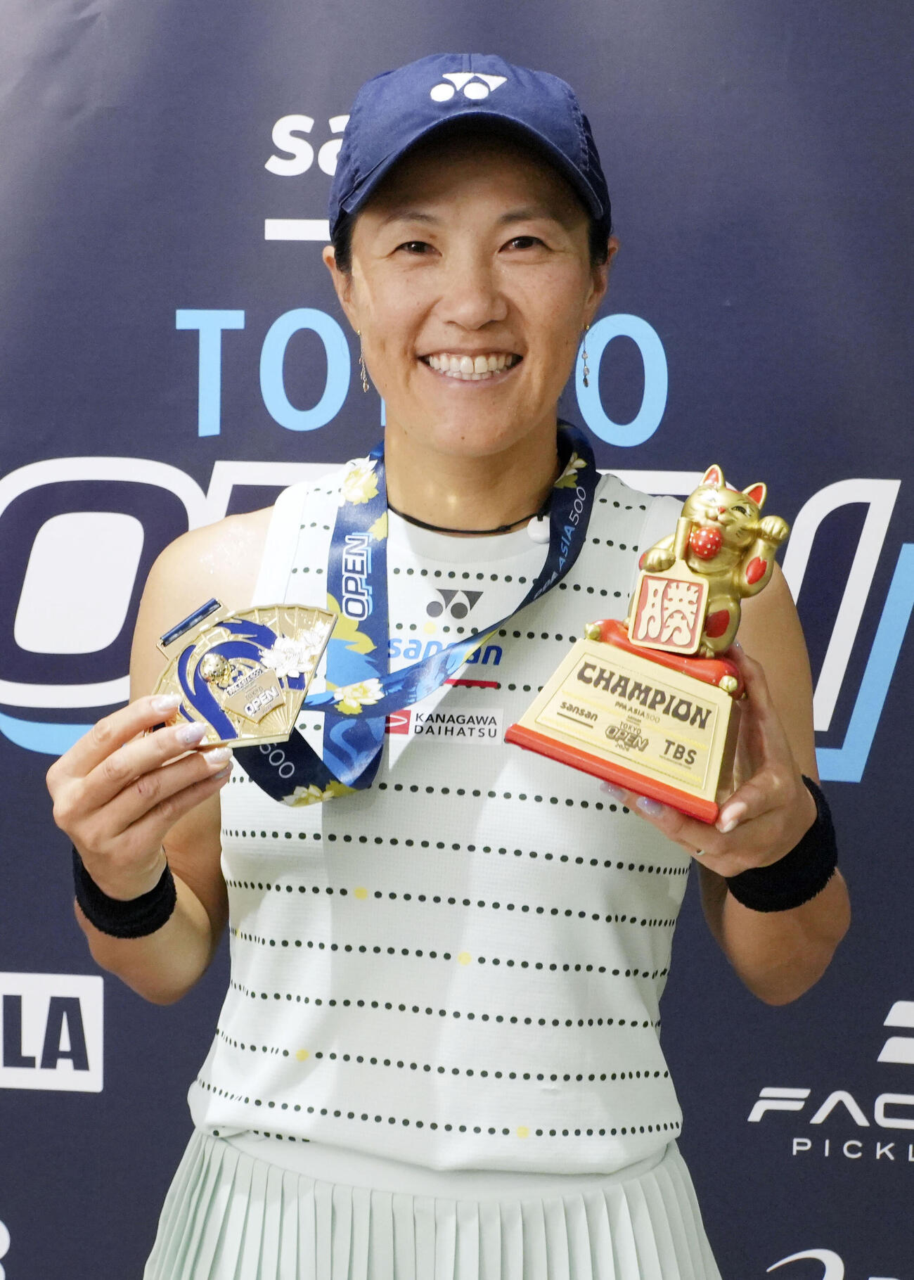 プロピックルボール女子シングルスで優勝した藤原里華（共同）
