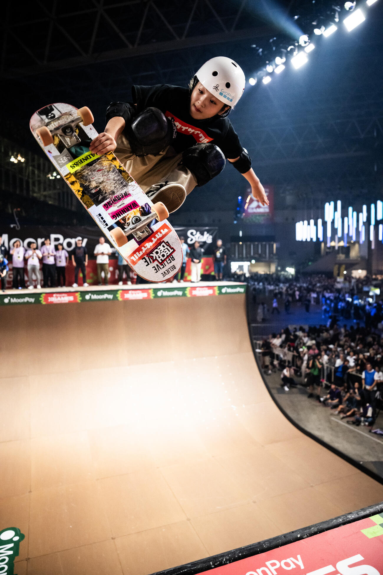 「X Games Chiba 2026」の男子スケートボード・バートで金メダルを獲得した小6のスケートボーダー・河上恵蒔