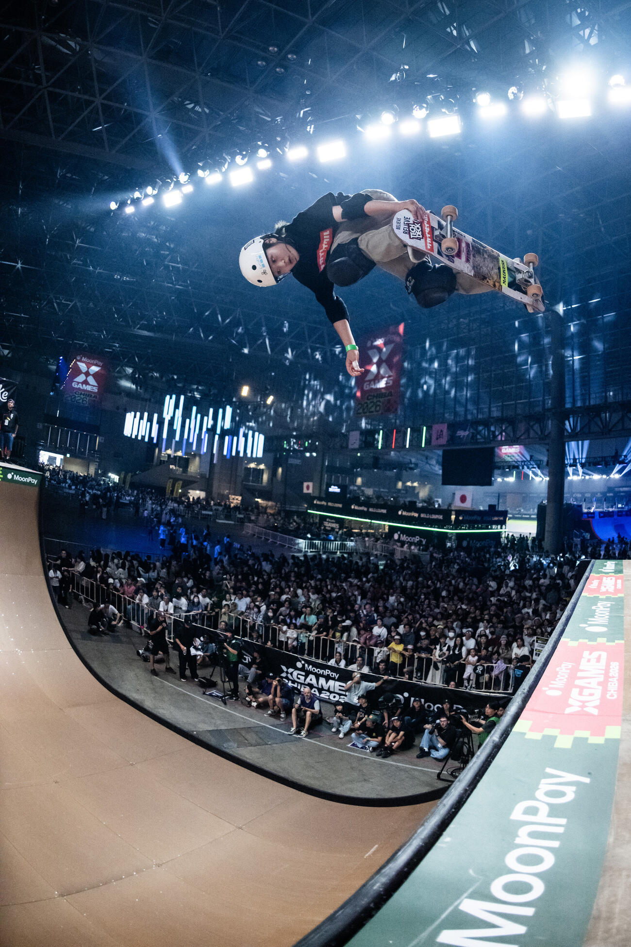 「X Games Chiba 2026」の男子スケートボード・バートで金メダルを獲得した小6のスケートボーダー・河上恵蒔