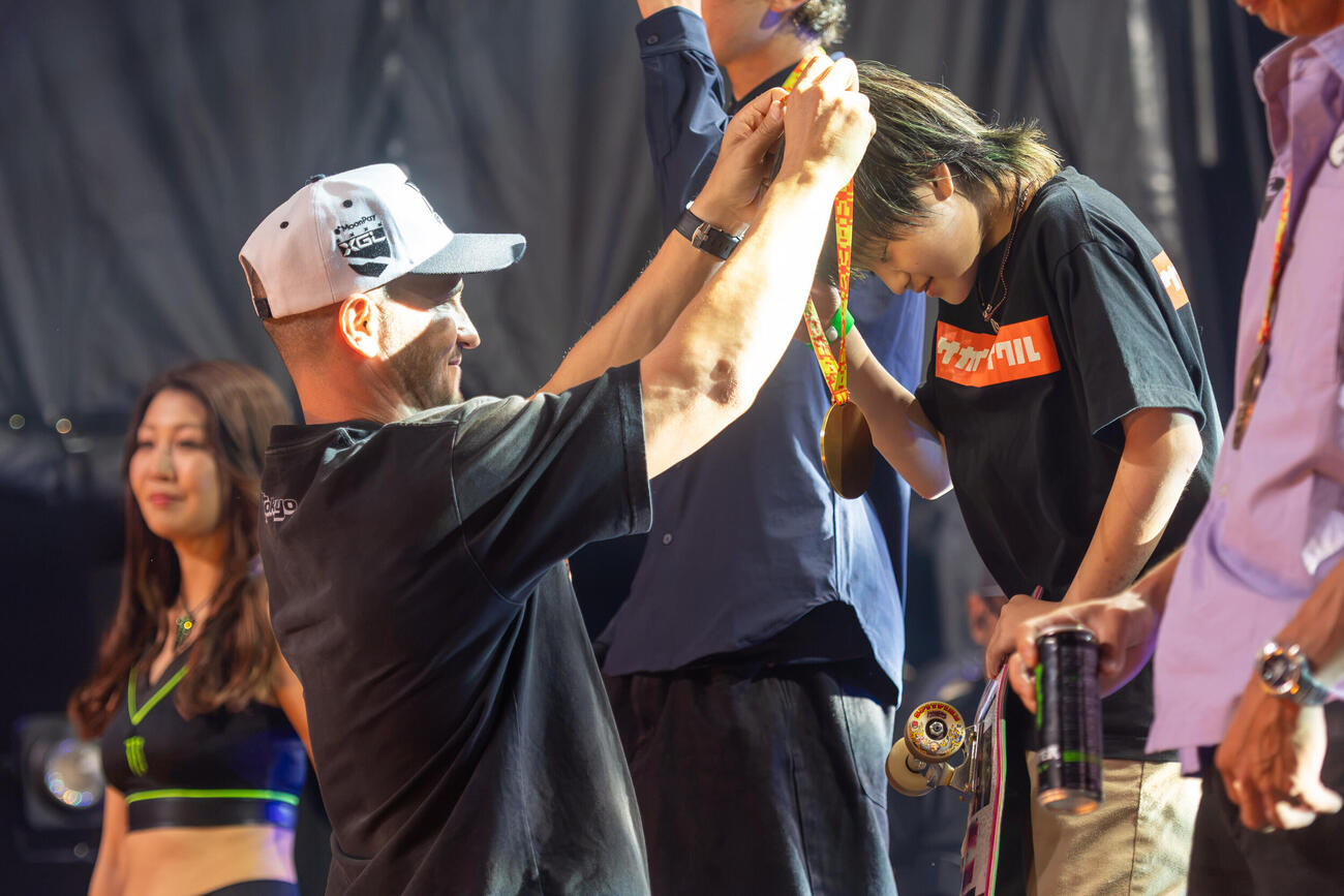 「X Games Chiba 2026」の男子スケートボード・バートで金メダルを獲得した小6のスケートボーダー・河上恵蒔