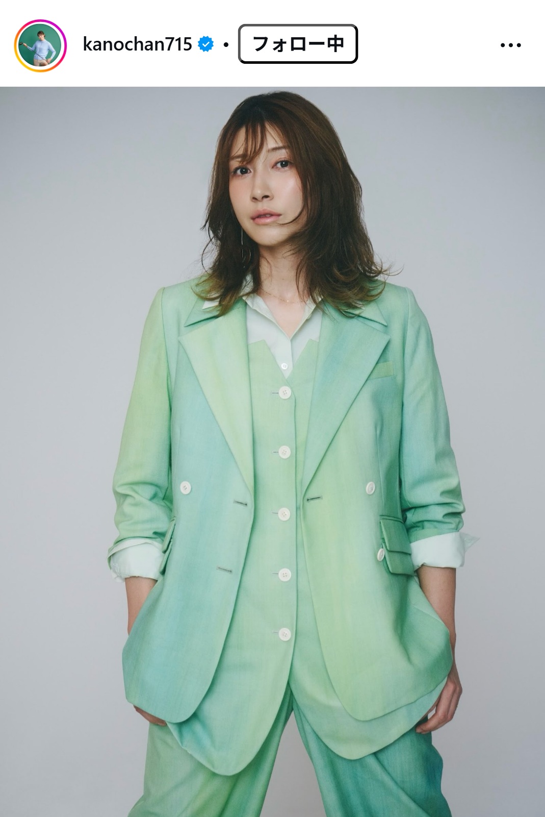 狩野舞子さんのインスタグラムから