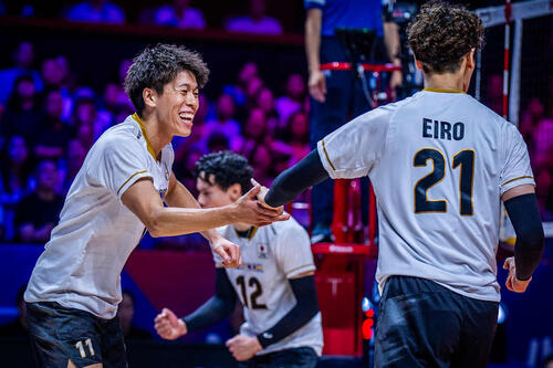 バレーボール・ネーションズリーグ(VNL)男子日本代表、準々決勝中国戦(C)Volleyball World