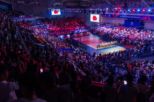 バレーボール・ネーションズリーグ(VNL)男子日本代表、準々決勝中国戦(C)Volleyball World