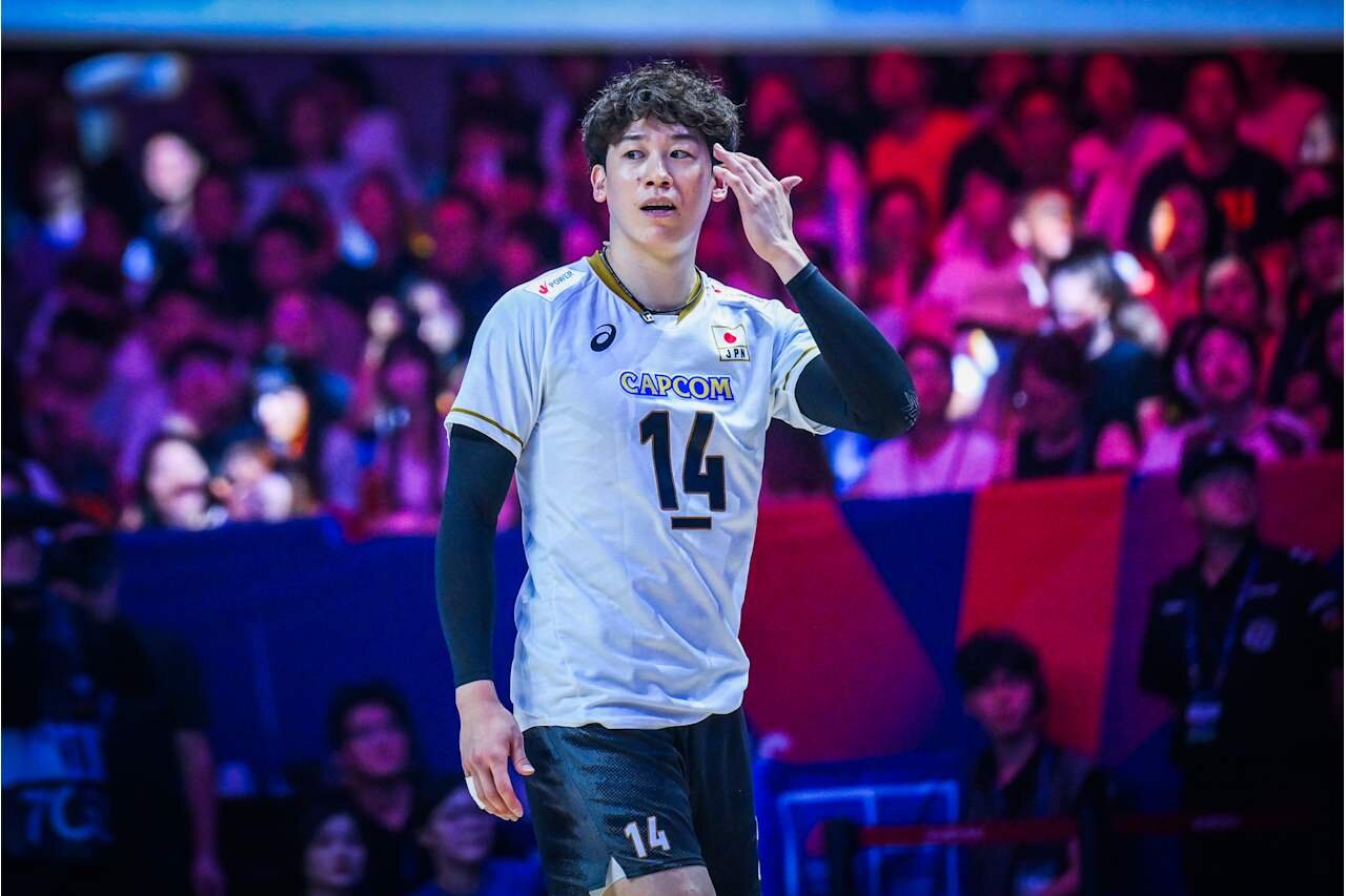 バレーボール・ネーションズリーグ（VNL）男子日本代表、準々決勝中国戦（C）Volleyball World