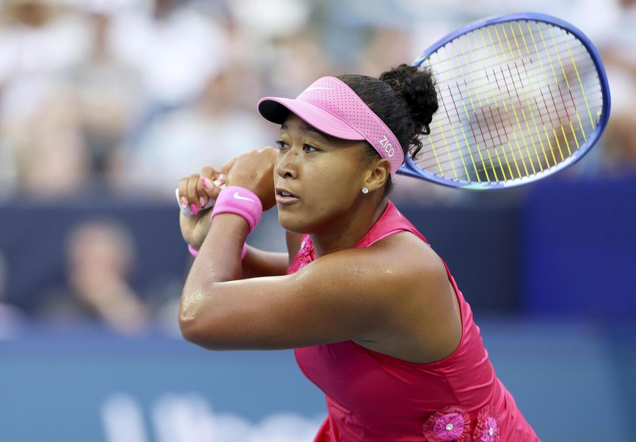 テニスのムバダラDCオープンの女子シングルス2回戦でプレーする大坂なおみ＝ワシントン（ゲッティ＝共同）