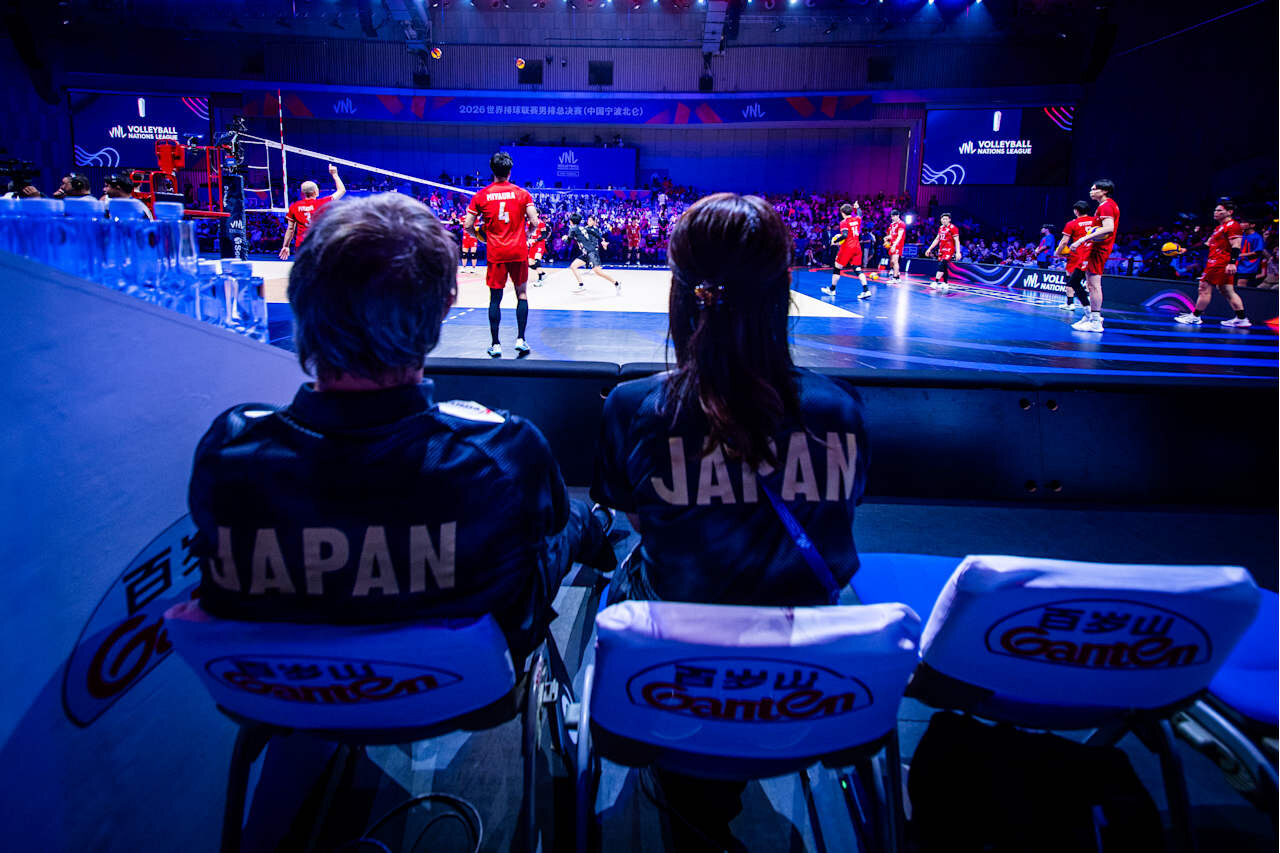 バレーボール・ネーションズリーグ（VNL）男子日本代表、準決勝米国戦（C）Volleyball World