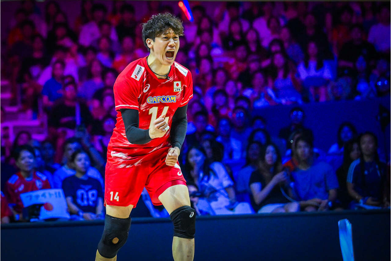 バレーボール・ネーションズリーグ（VNL）男子日本代表、準決勝米国戦（C）Volleyball World
