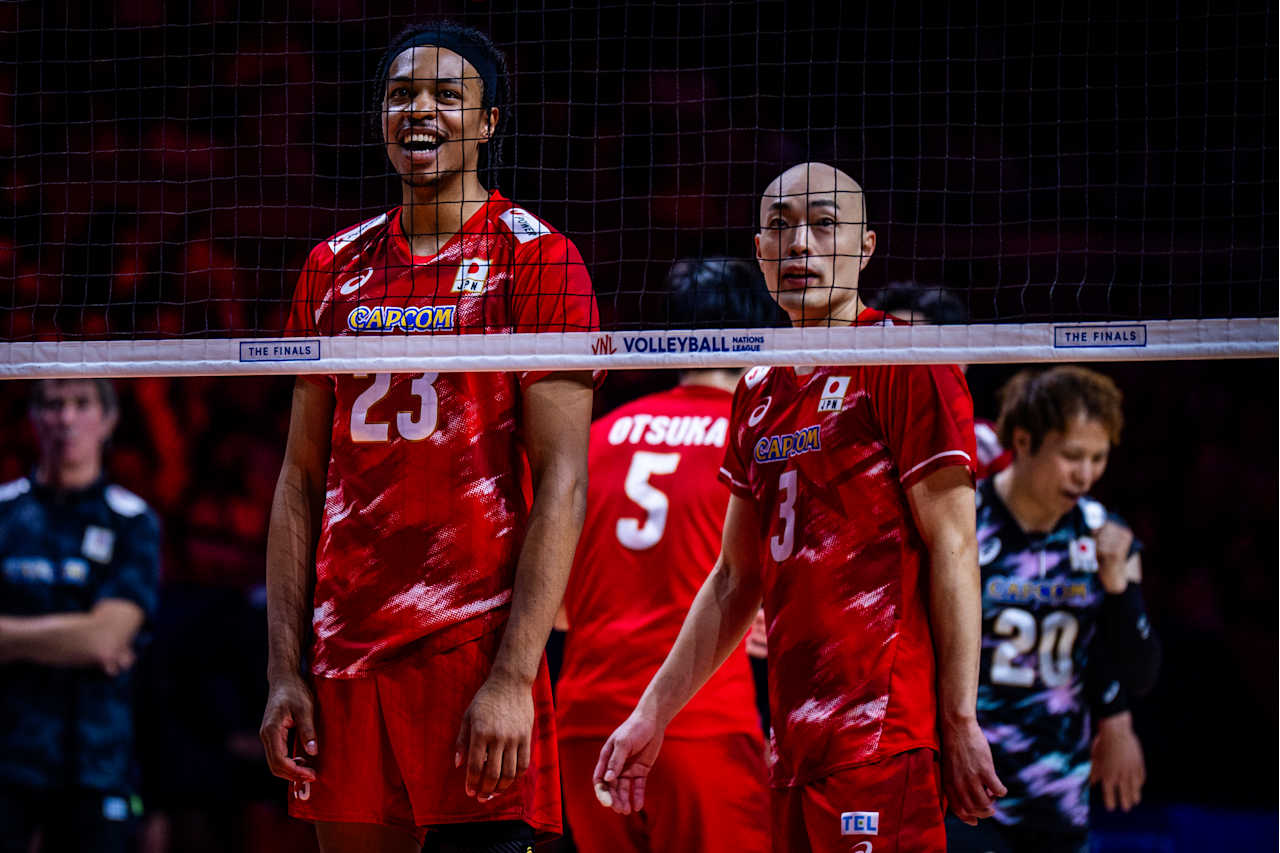 バレーボール・ネーションズリーグ（VNL）日本代表対スロベニア、男子３位決定戦（C）Volleyball World