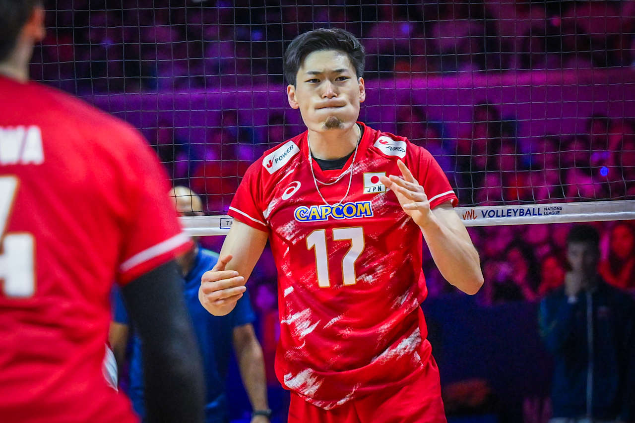 バレーボール・ネーションズリーグ（VNL）日本代表対スロベニア、男子３位決定戦（C）Volleyball World