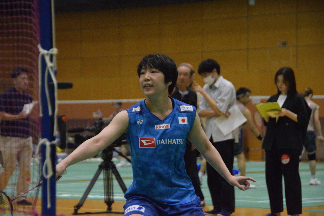 女子シングルスの山口茜