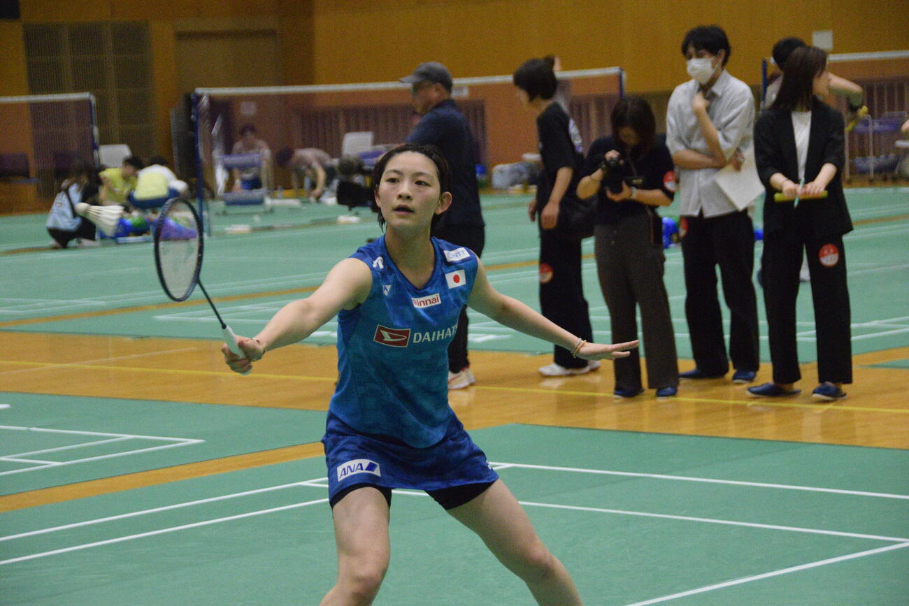 女子シングルスの宮崎友花