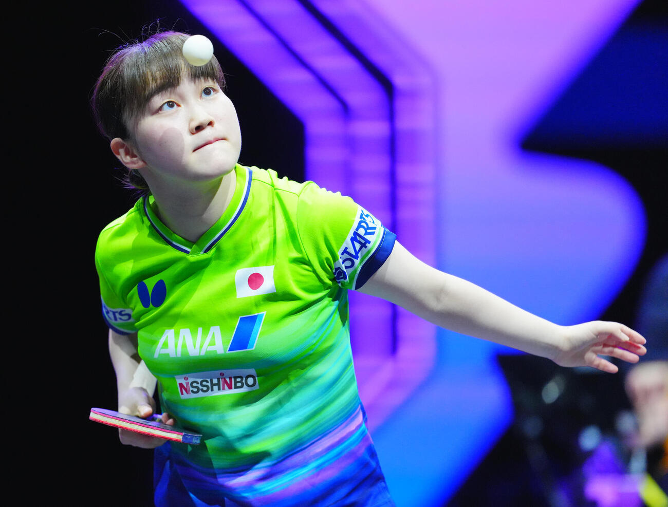 女子シングルス2回戦でリリー・チャンと対戦する大藤沙月（撮影・垰建太）