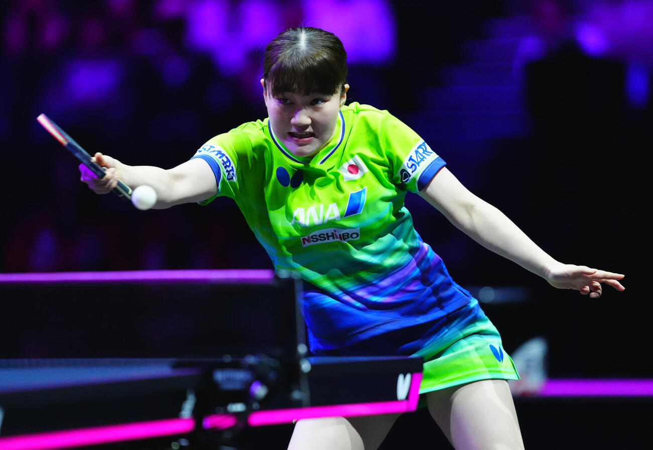 女子シングルス2回戦でリリー・チャンと対戦する大藤沙月（撮影・垰建太）