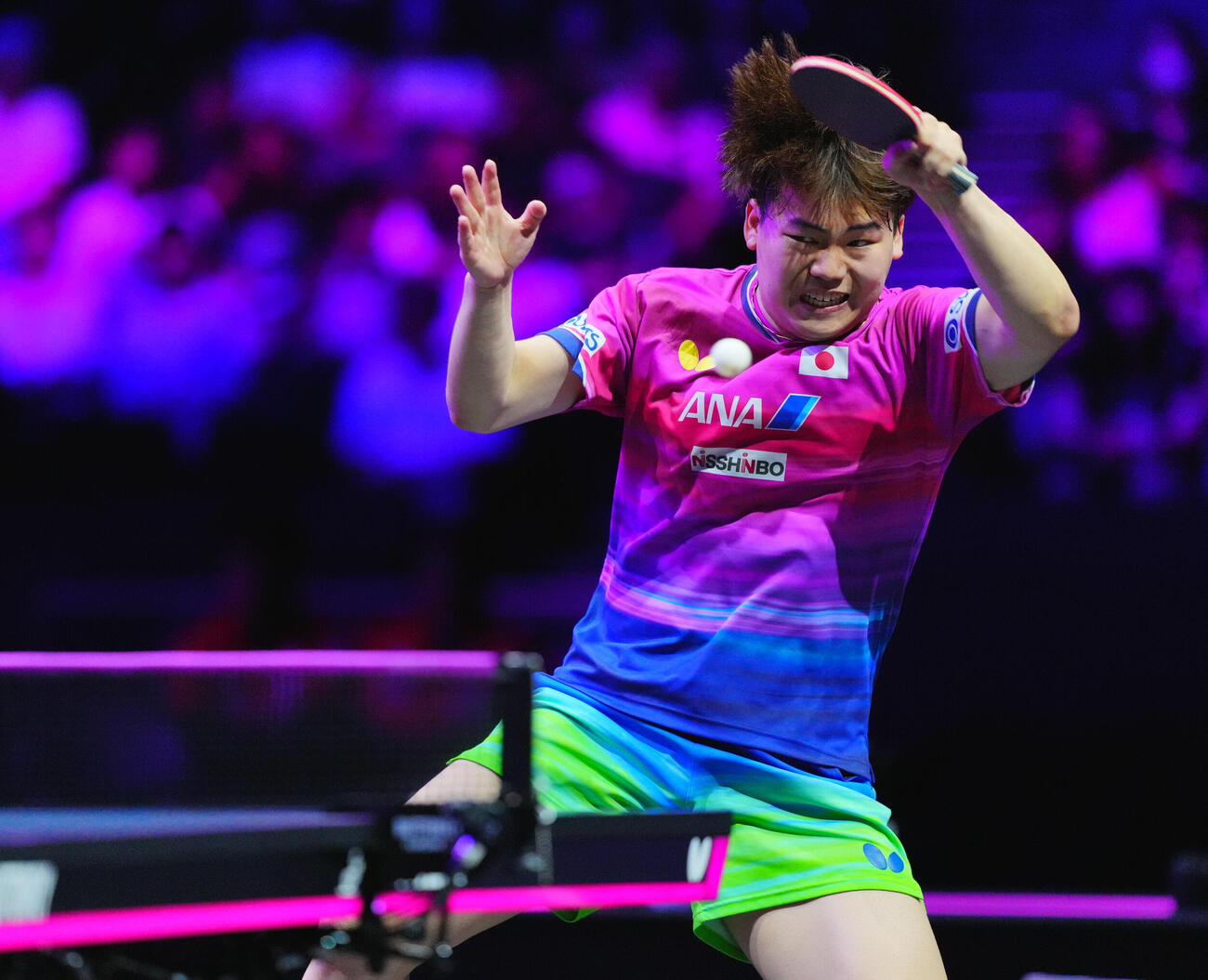 男子準々決勝でチャン・ウジンと対戦する松島輝空（撮影・垰建太）
