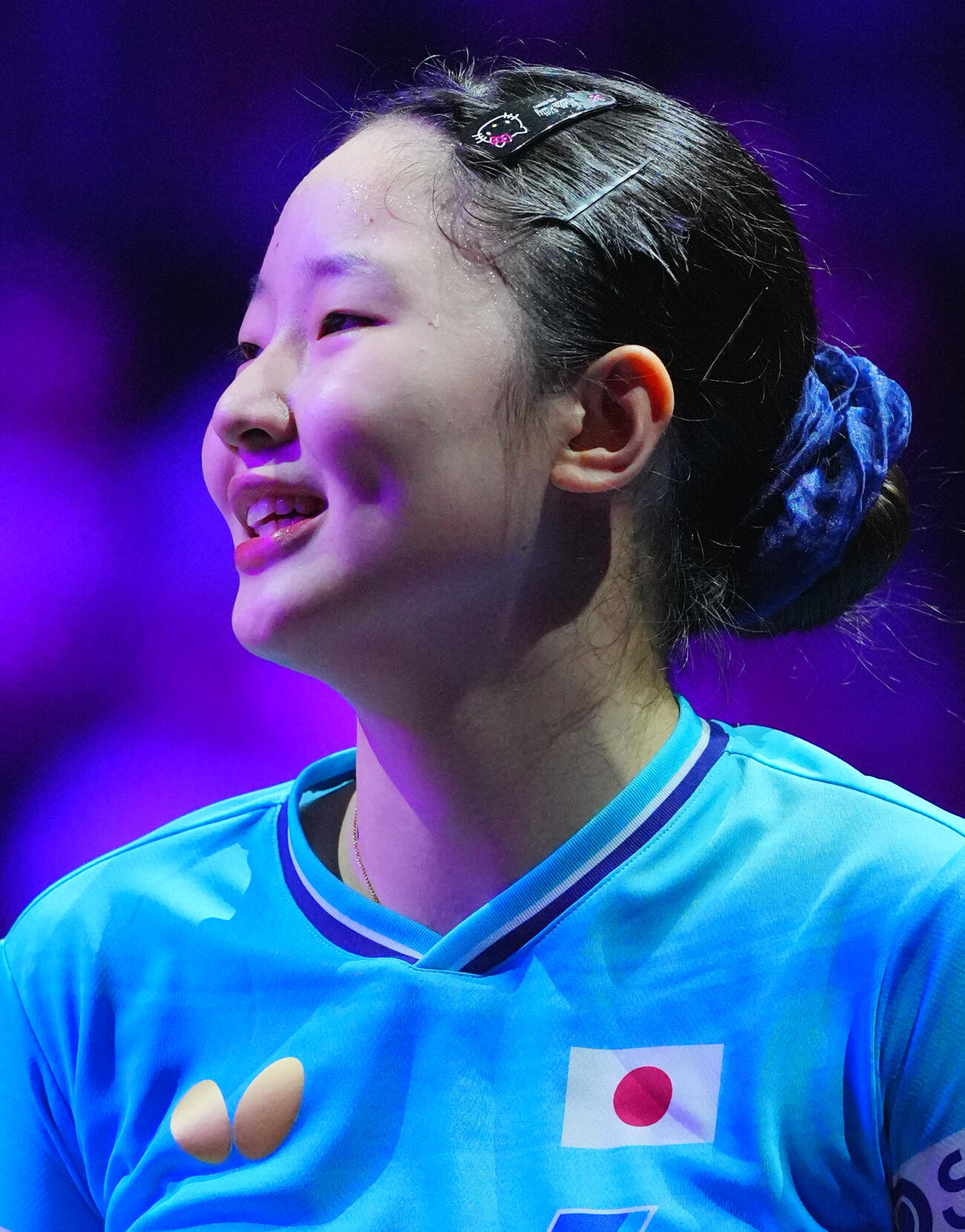 女子準々決勝でシン・ユビンと対戦する張本美和（撮影・垰建太）
