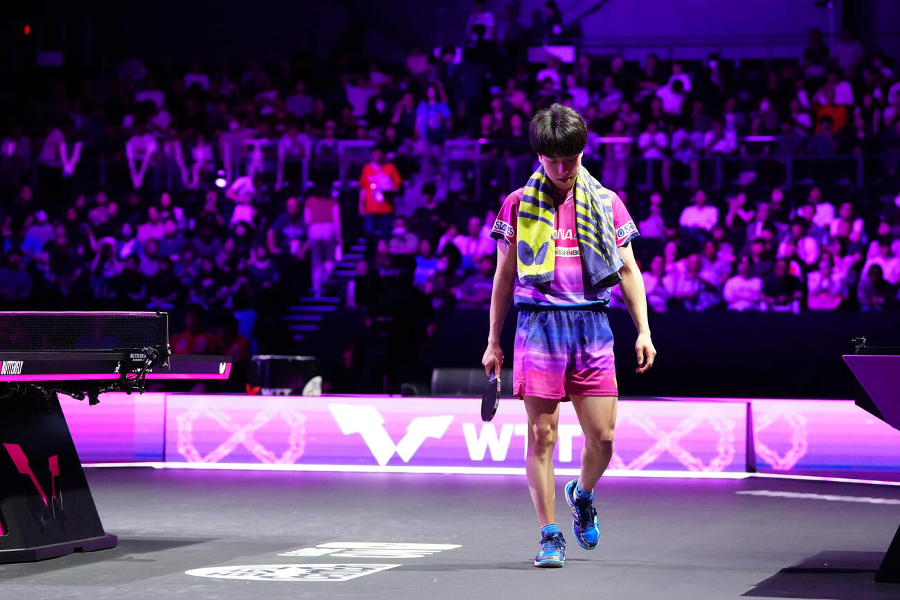 男子準決勝で韓国のオ・ジュンソンに敗れた篠塚大登（撮影・江口和貴）