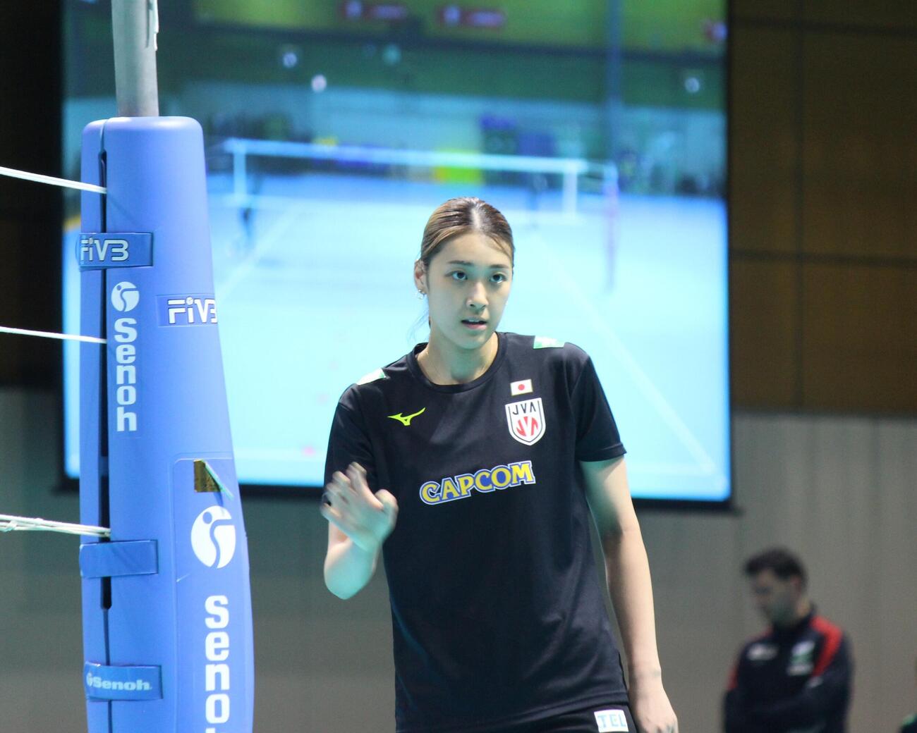練習を公開したバレーボール女子日本代表の佐藤淑乃