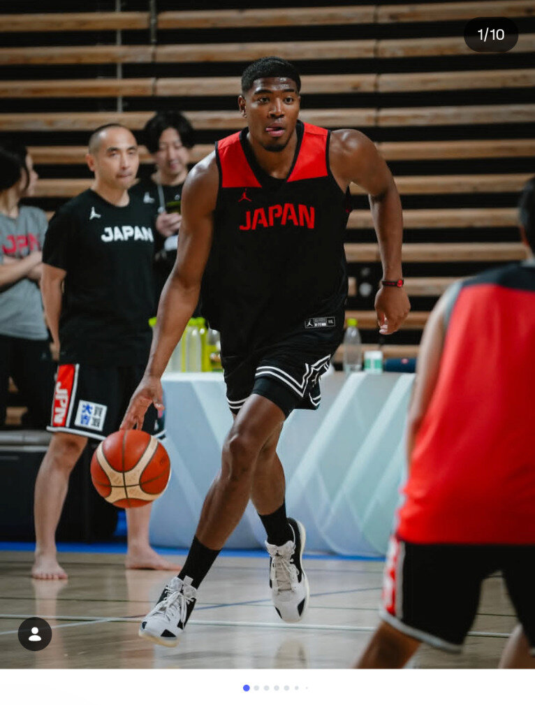 男子日本代表の練習に合流した八村塁（自身のインスタグラムより）