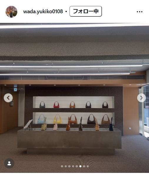 和田由紀子のインスタグラムから