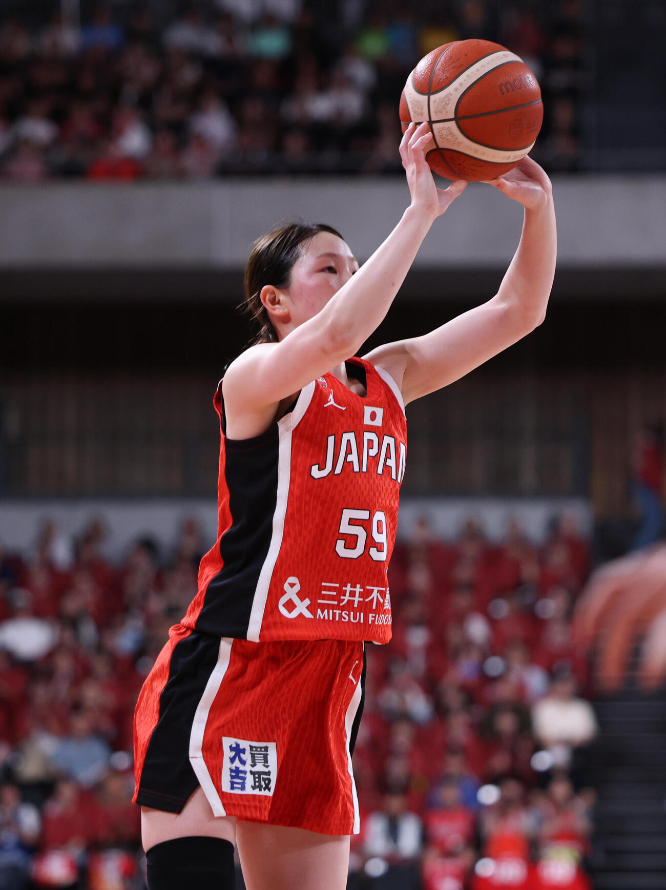 日本対韓国　2Q、シュートを放つ星杏璃（撮影・増田悦実）
