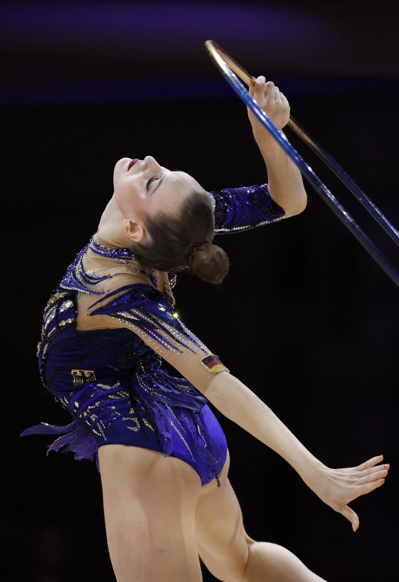 個人総合決勝　優勝したダリア・バルフォロメーエフのフープ（共同）