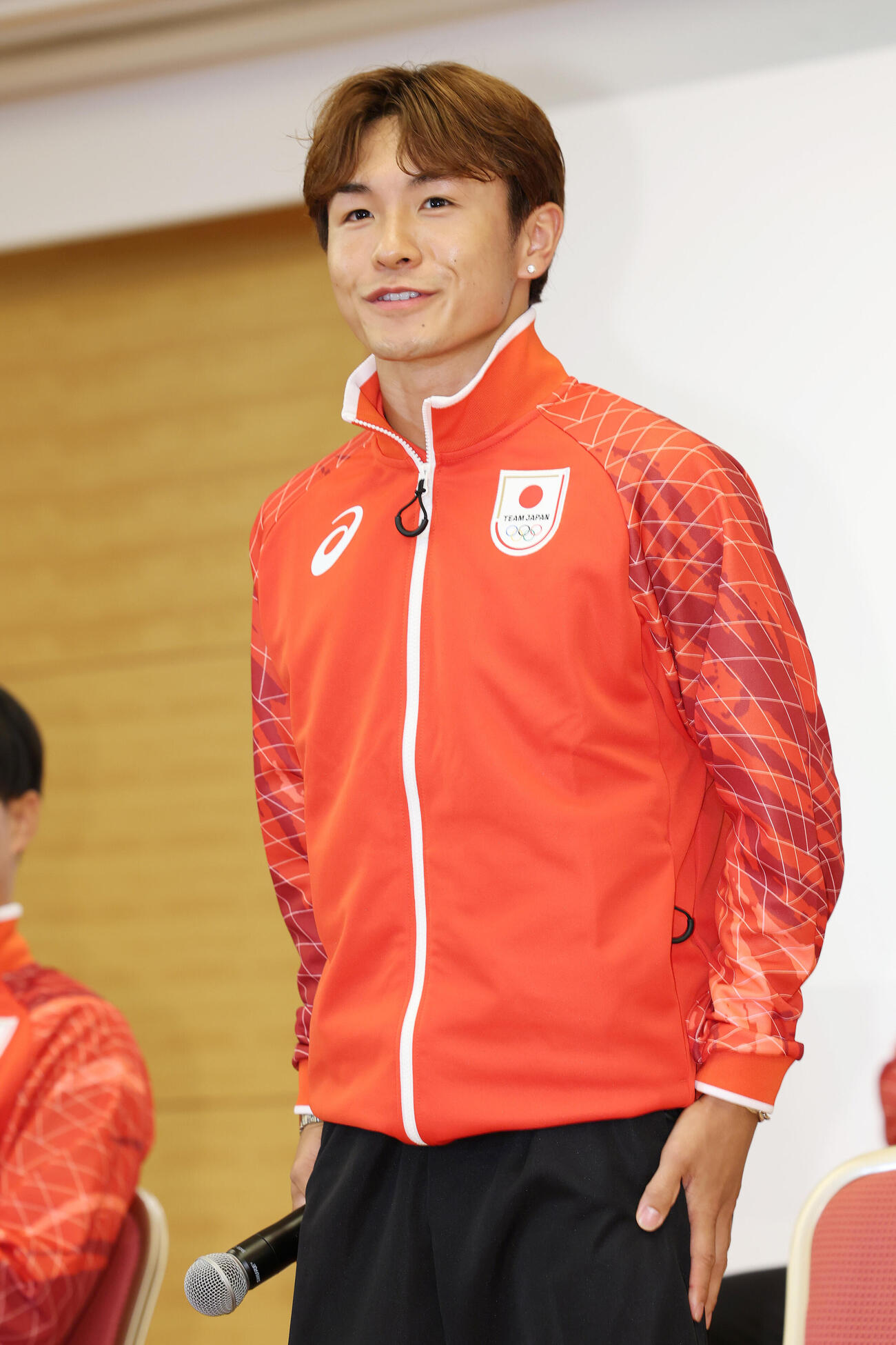 「アジア大会TEAM JAPAN MEDIA SUMMIT」に登壇した半井重幸（撮影・宮地輝）