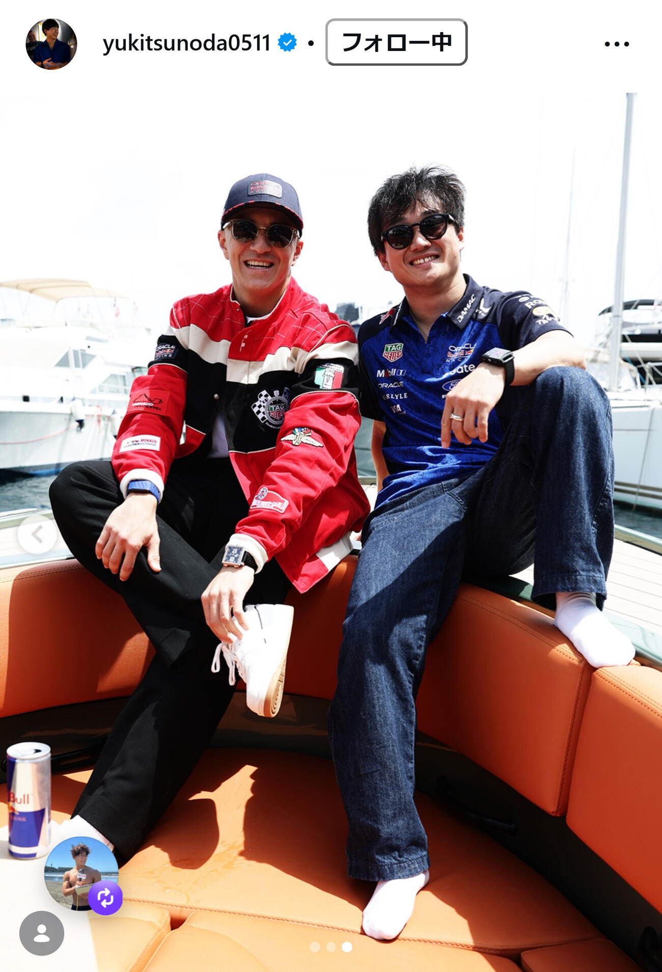 角田裕毅のインスタグラムから
