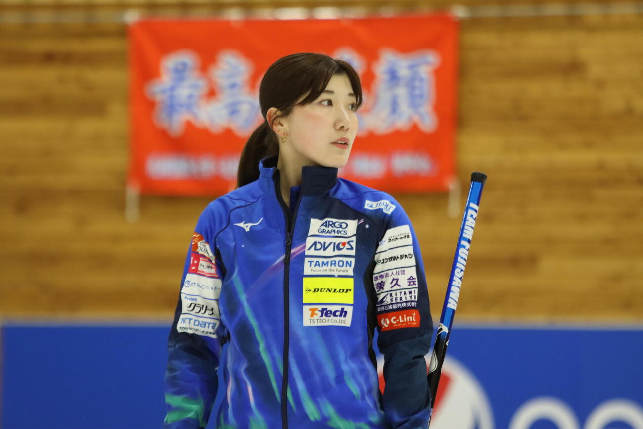 今季初戦に臨んだロコ・ソラーレ松沢弥子