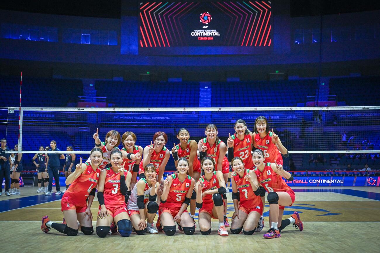 日本女子　香港戦（C）AVC Women Volleyball Continental Championship