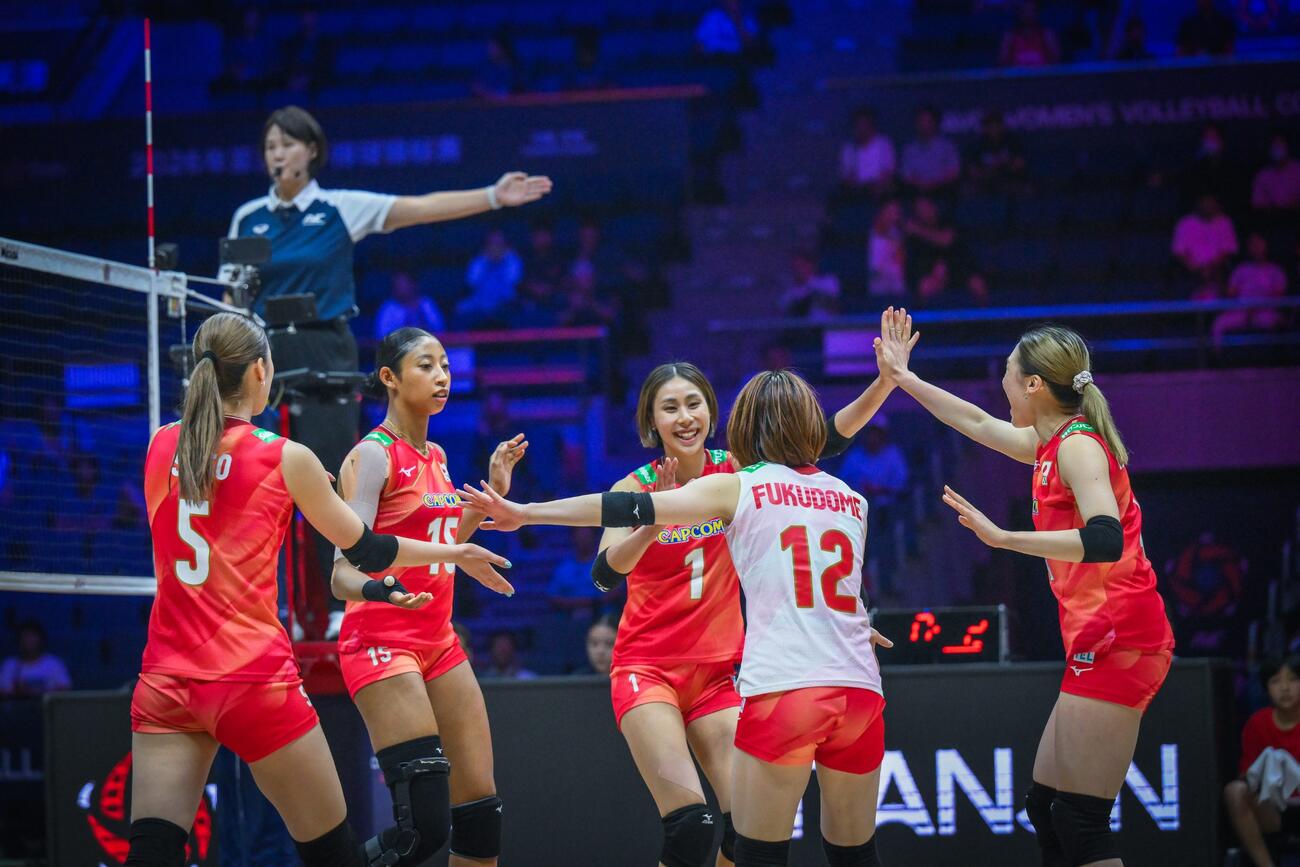 日本女子　香港戦（C）AVC Women Volleyball Continental Championship