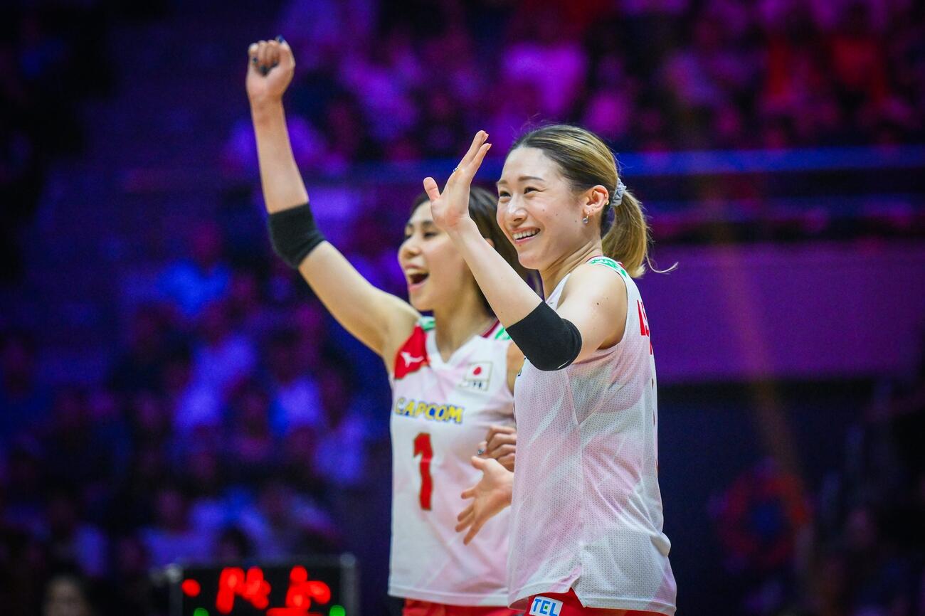 日本女子、韓国戦（C）AVC Women Volleyball Continental Championship
