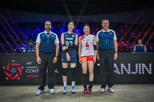 日本女子、韓国戦(C)AVC Women Volleyball Continental Championship
