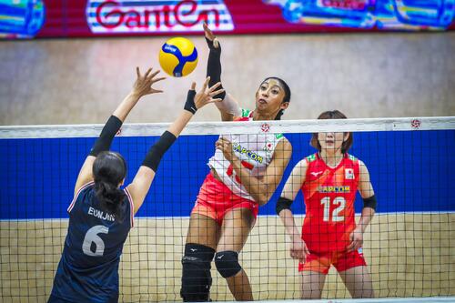 日本女子、韓国戦(C)AVC Women Volleyball Continental Championship
