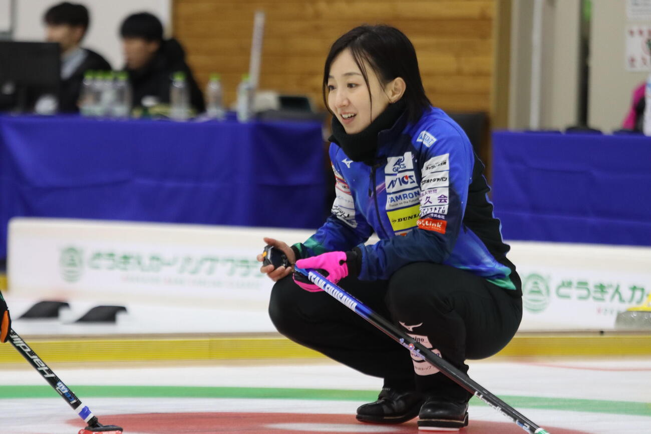 中部電力戦に臨むロコ・ソラーレ藤沢五月