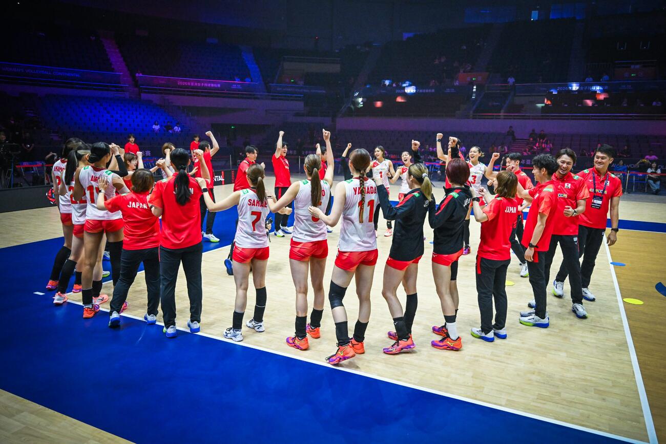 日本女子、韓国戦（C）AVC Women Volleyball Continental Championship