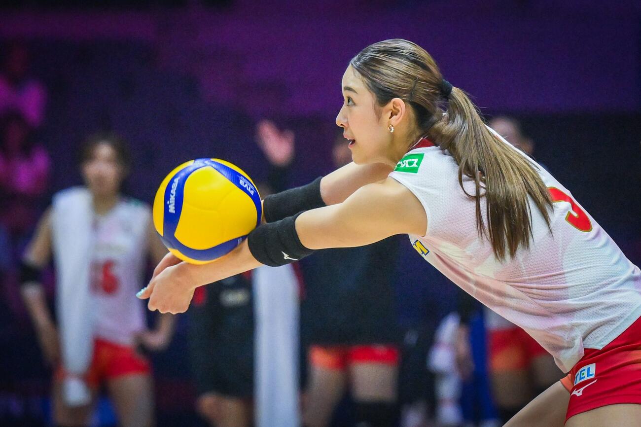 日本女子、韓国戦（C）AVC Women Volleyball Continental Championship