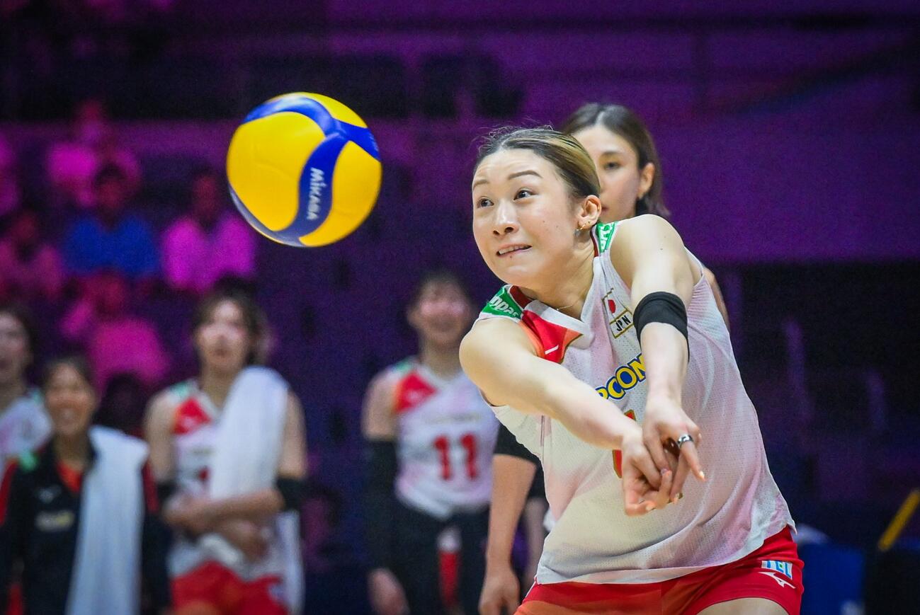 日本女子、韓国戦（C）AVC Women Volleyball Continental Championship