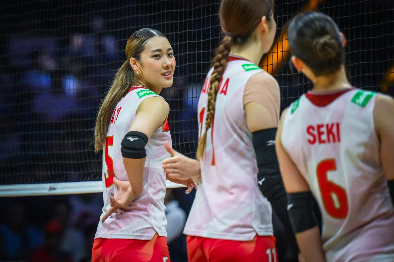 日本女子、韓国戦（C）AVC Women Volleyball Continental Championship