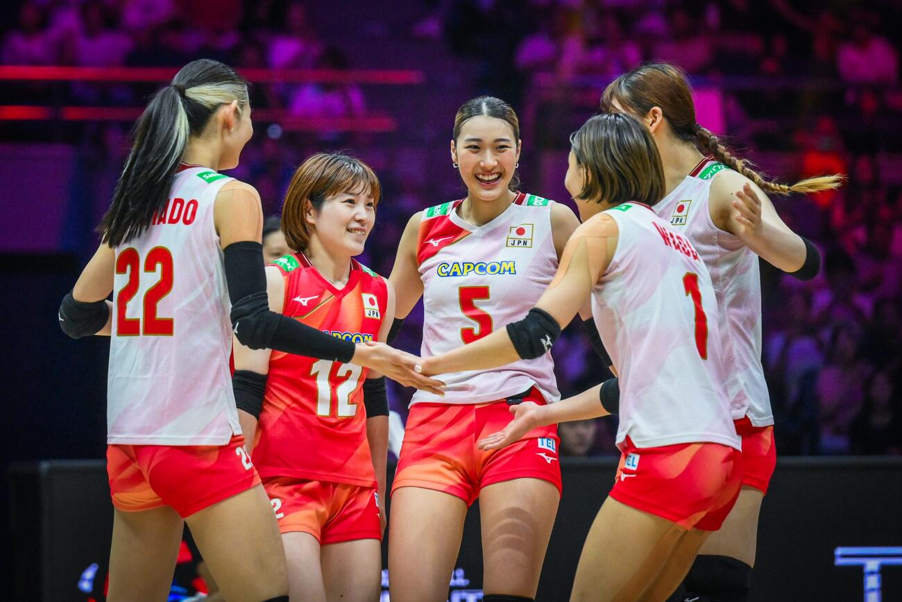 日本女子、韓国戦（C）AVC Women Volleyball Continental Championship