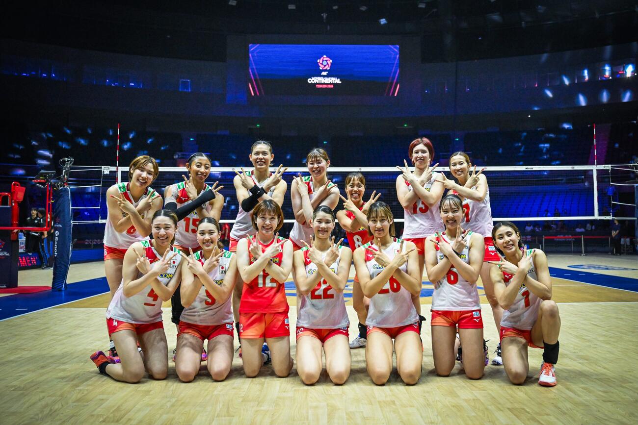 日本女子、韓国戦（C）AVC Women Volleyball Continental Championship