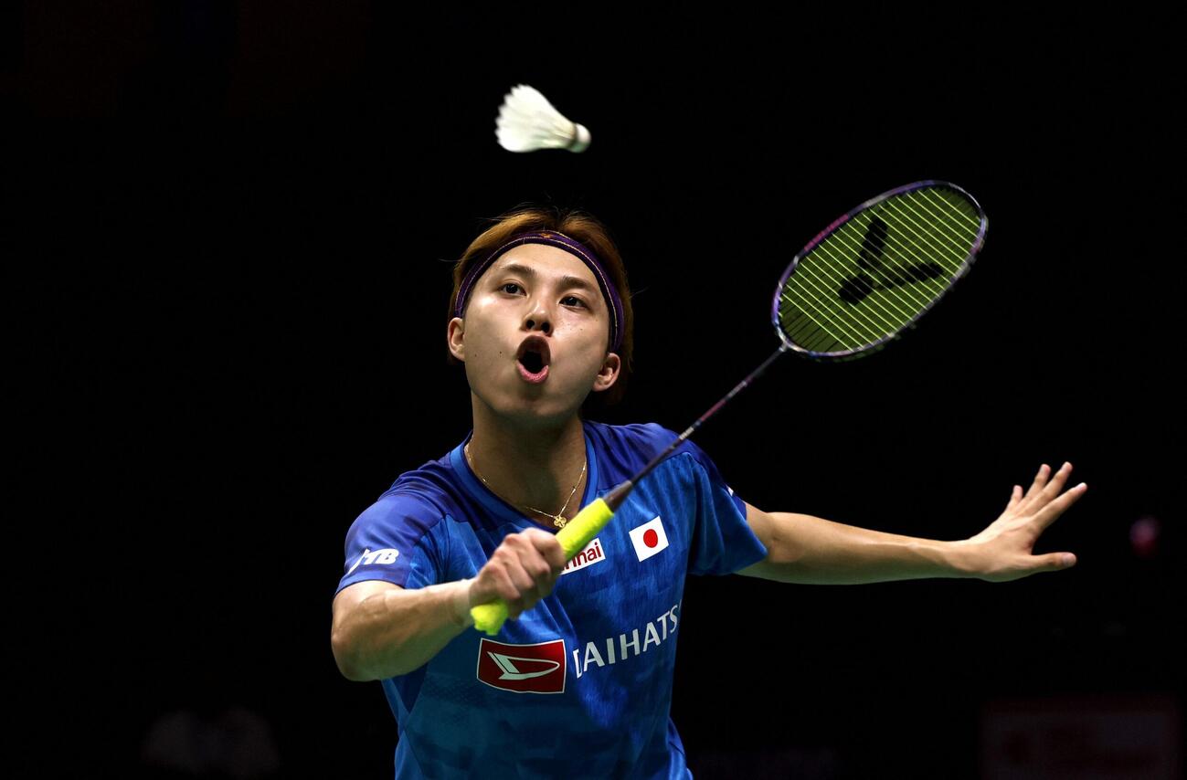 男子シングルス決勝　アレックス・ラニエと対戦する奈良岡功大（ロイター）