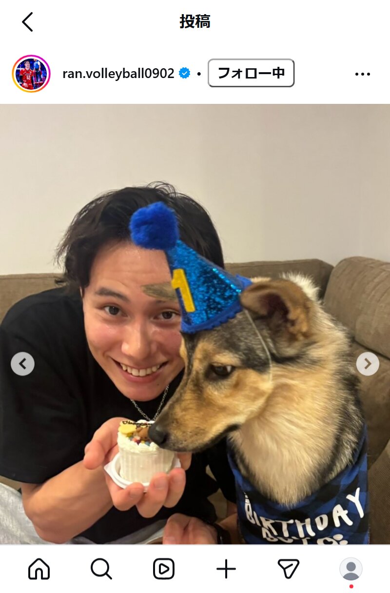高橋藍のインスタグラムから