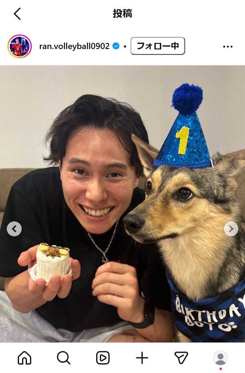 高橋藍のインスタグラムから