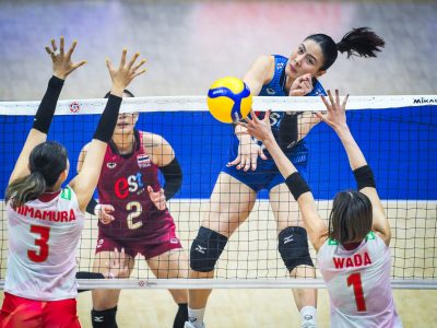 日本女子、タイ戦（C）AVC Women Volleyball Continental Championship