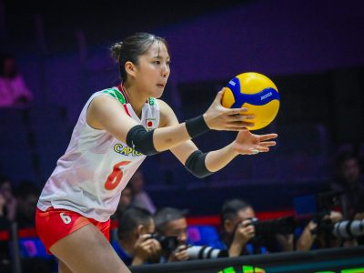 日本女子、タイ戦（C）AVC Women Volleyball Continental Championship