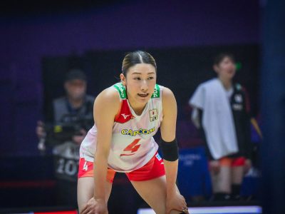 日本女子、タイ戦（C）AVC Women Volleyball Continental Championship