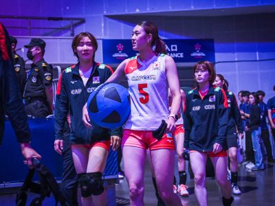 日本女子、タイ戦（C）AVC Women Volleyball Continental Championship