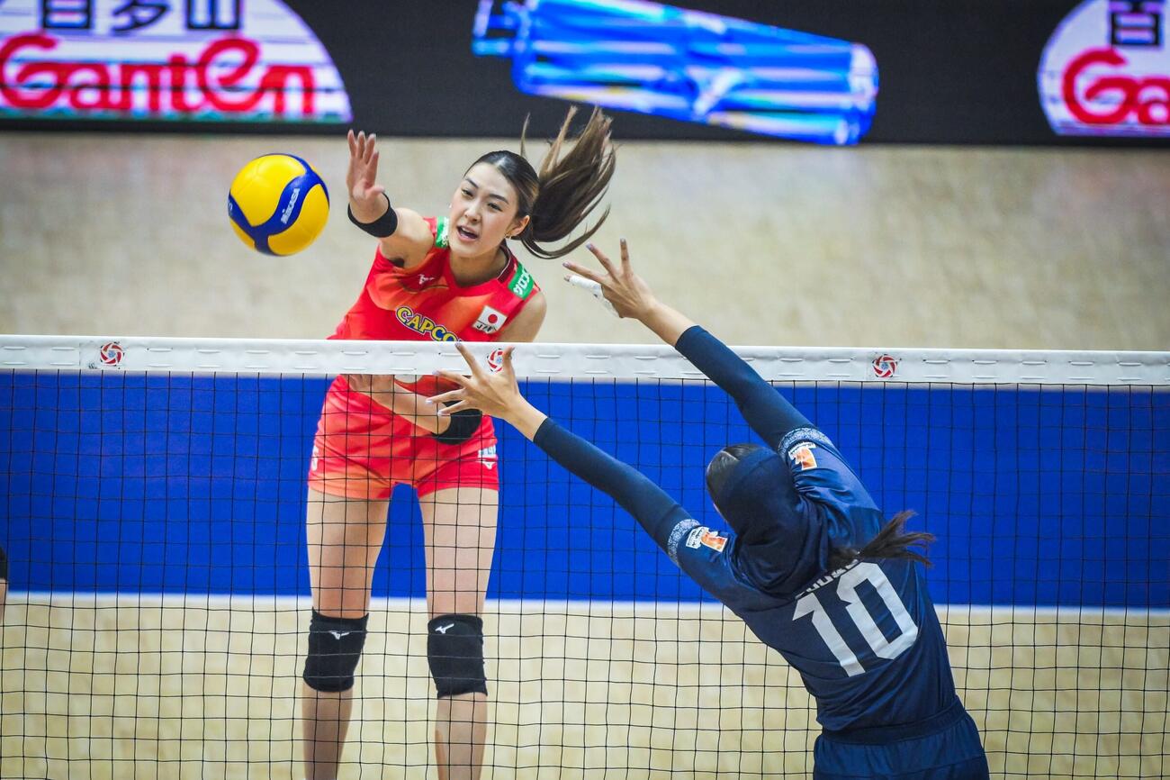 日本女子、イラン戦（C）AVC Women Volleyball Continental Championship