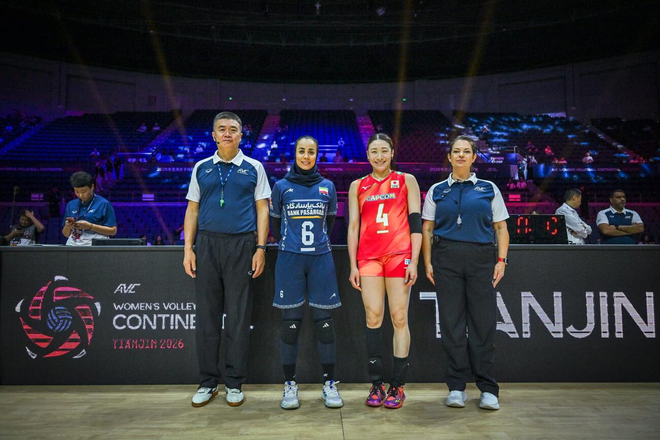 日本女子、イラン戦（C）AVC Women Volleyball Continental Championship